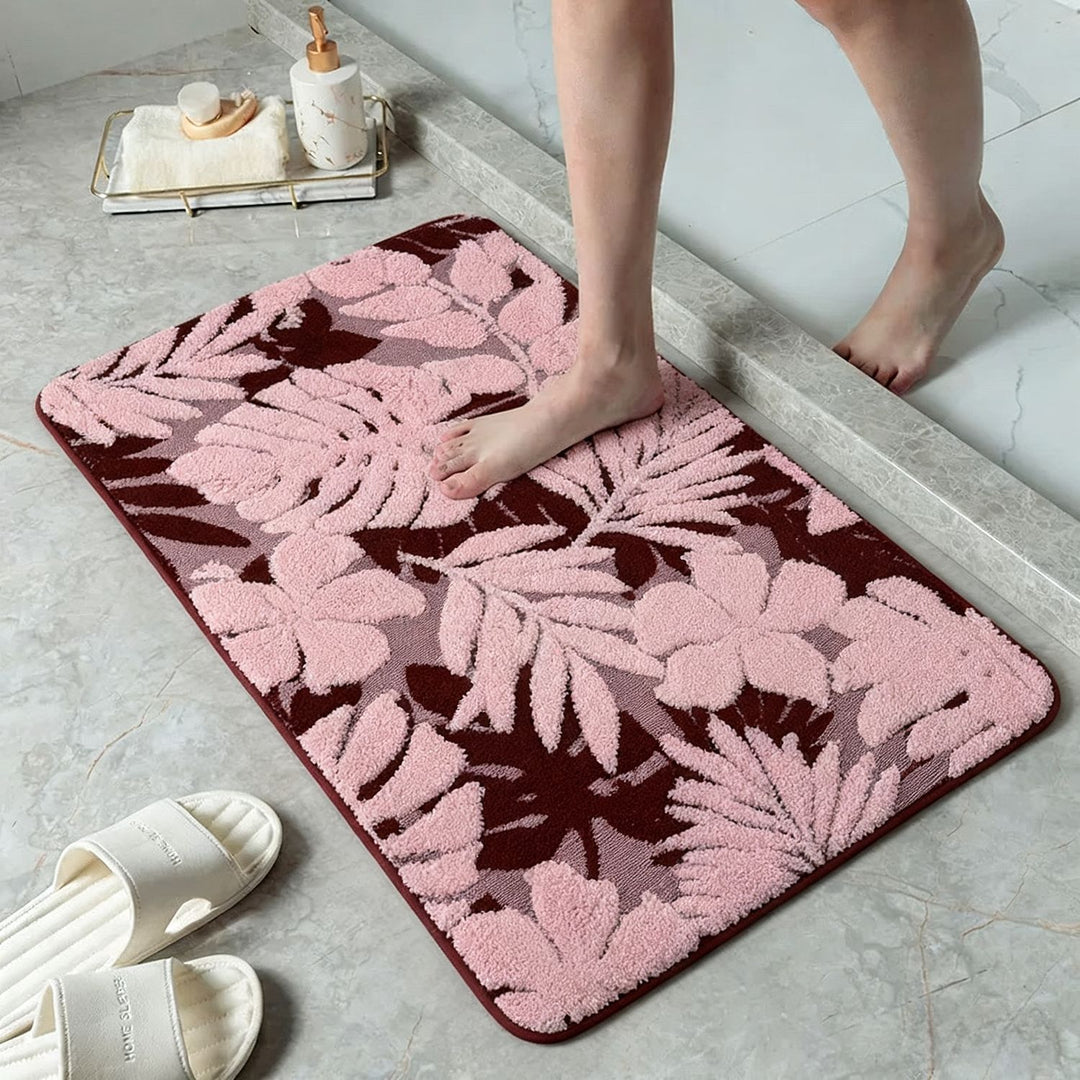 Floral Pattern Soft Bath Mat Kalsten