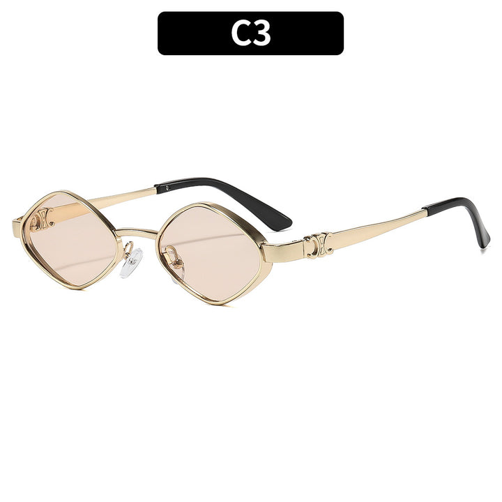 Chic Geometric Metal Frame Sunglasses