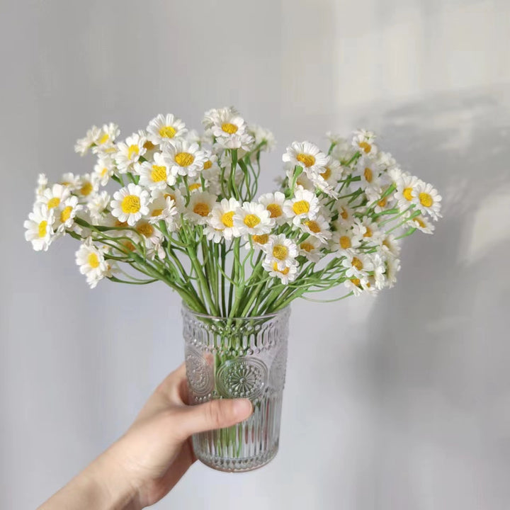 Lifelike Floral Stem with Charming Yellow Daisies