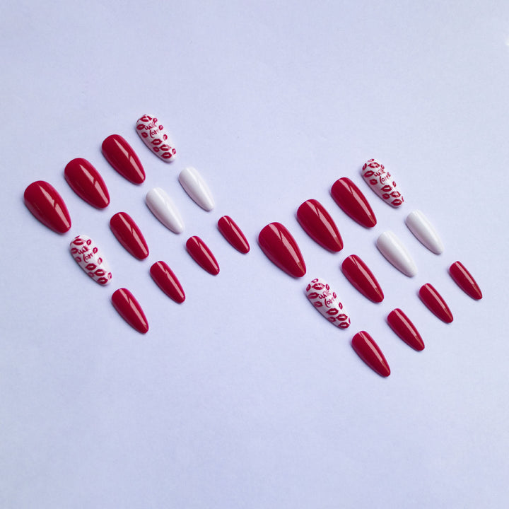 Creative Lip Print Nail Art