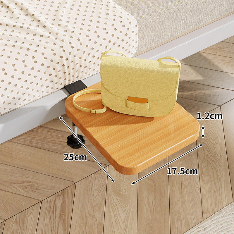 Clamp-On Floating Bedside Shelf with Bamboo Top and Slim Profile