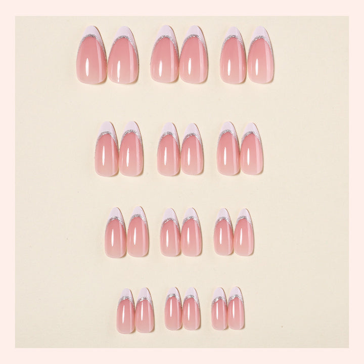 Artificial nail set with elegant glitter accents Kalsten