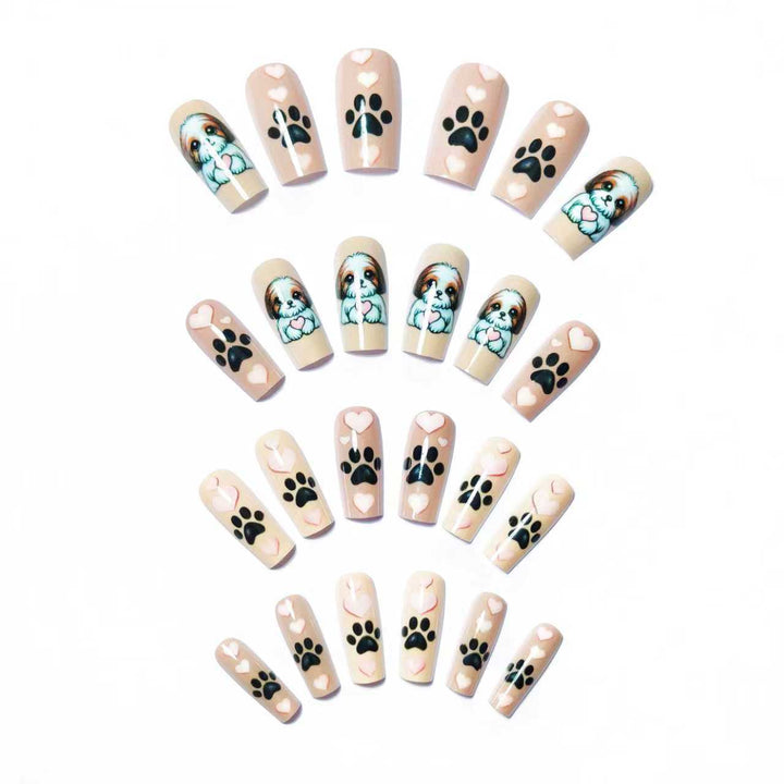 Nail design with cute dog motif Kalsten