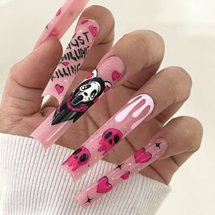 Artistic Patterned Press-On Nails Kalsten