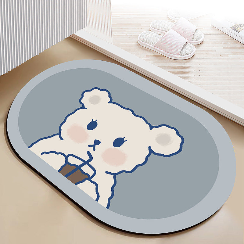 Cute Bunny-Themed Door Mat