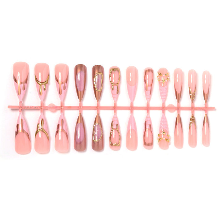 Luxury Press-On Nail Set with Gold Accents Kalsten