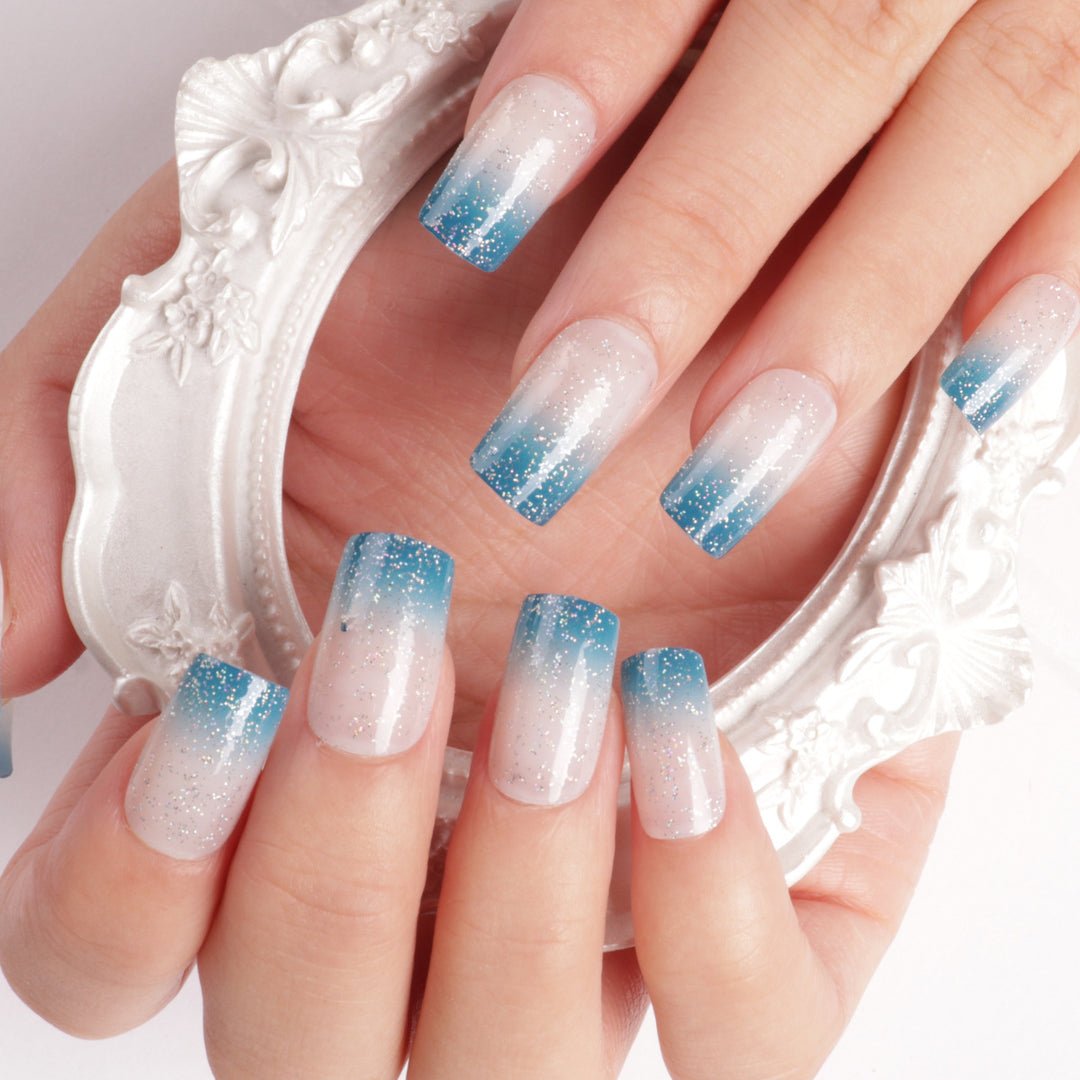 Ombre Glitter Press-On Nails Kalsten