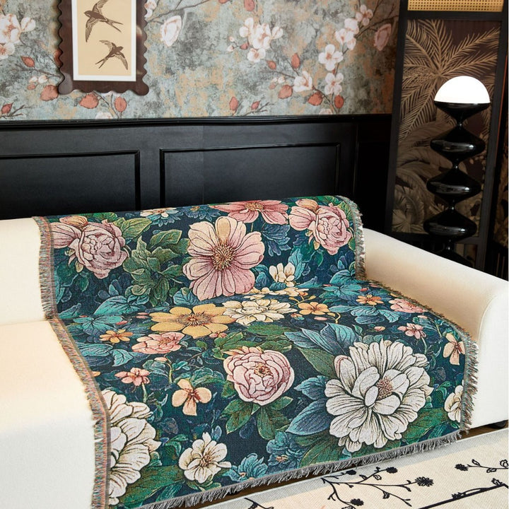 Floral-Inspired Decorative Throw Blanket