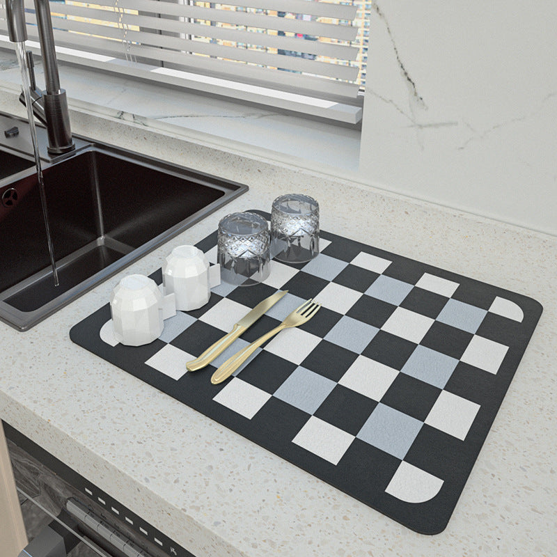 Hexagonal Design Kitchen Drying Mat