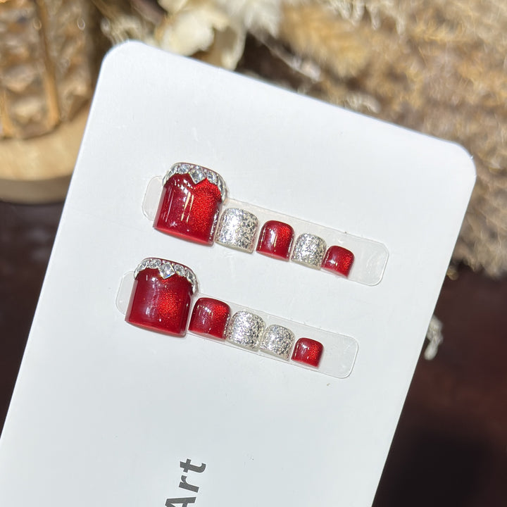 Glamorous Press-On Nail Set with Sparkling Rhinestone Accents Kalsten