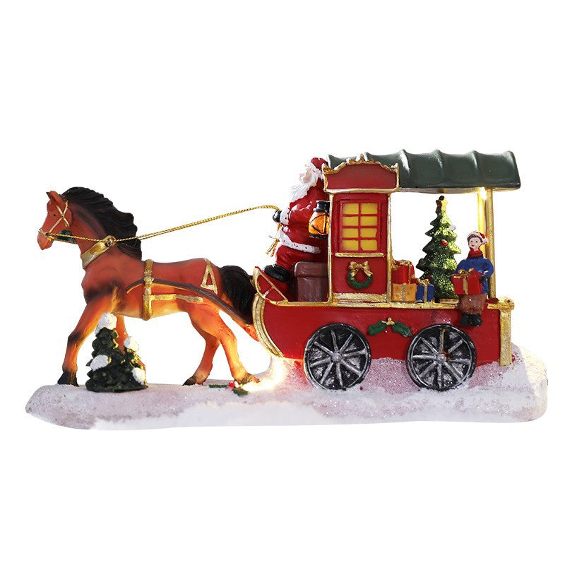Vintage Santa Claus Sleigh Ornament