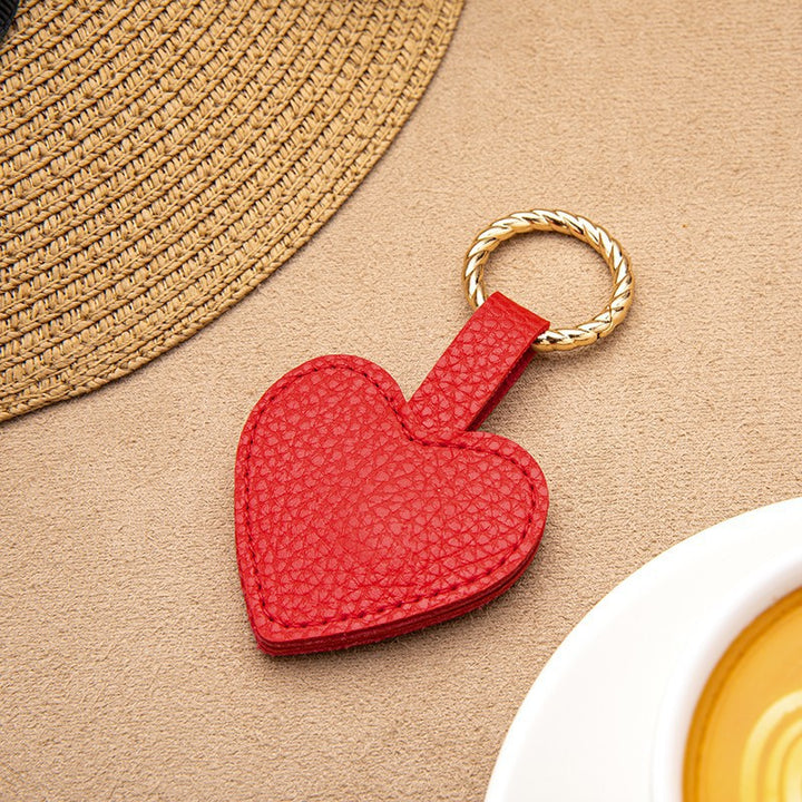Heart-Shaped Leather Keychain Kalsten