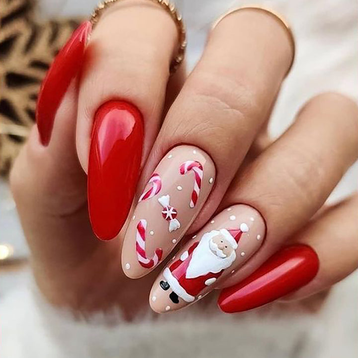 Festive Santa Claus Press-On Nail Set Kalsten