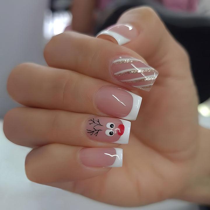 Festive Themed Character Press-On Nail Art Kalsten