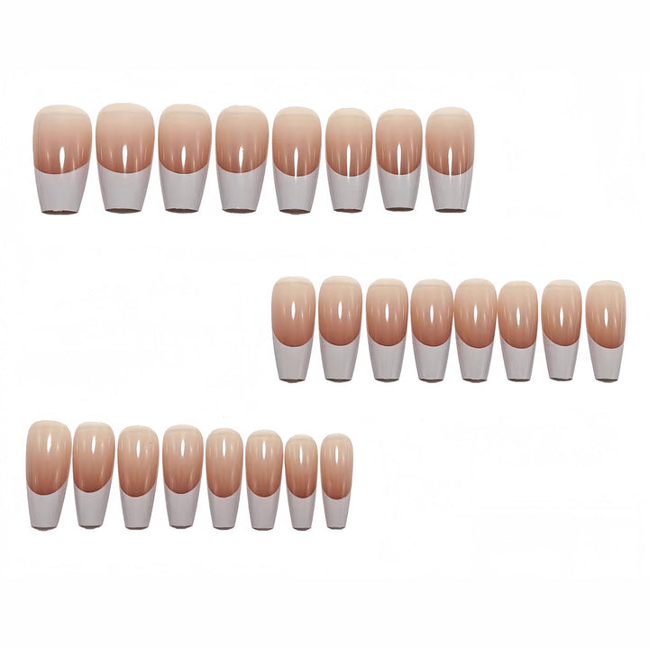 Artificial nails with modern French tip style Kalsten