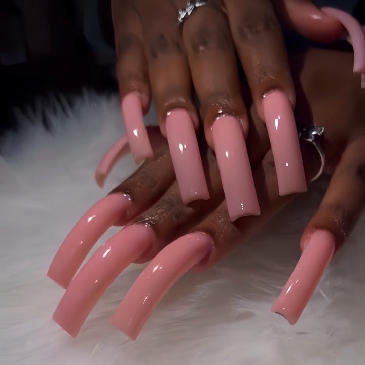 Glossy Long-Length Press-On Nail Set Kalsten
