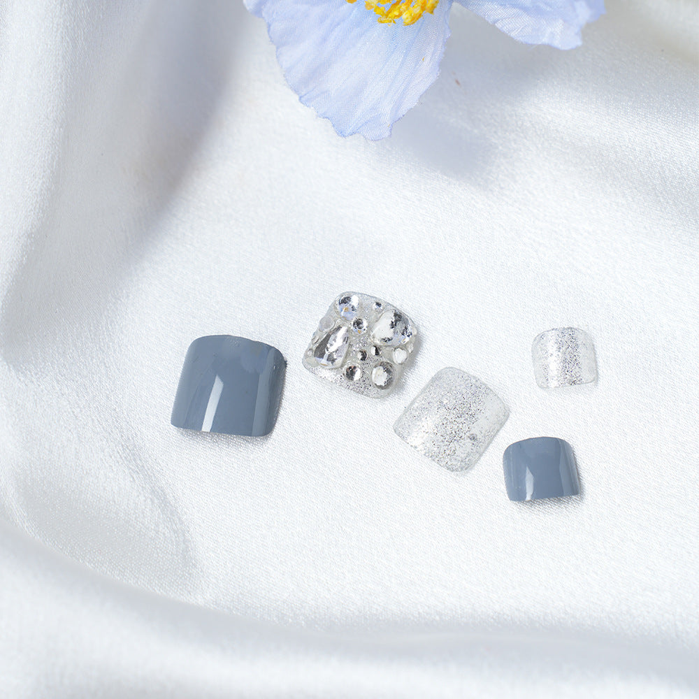 Glamorous Rhinestone Embellished Nail Tips Kalsten