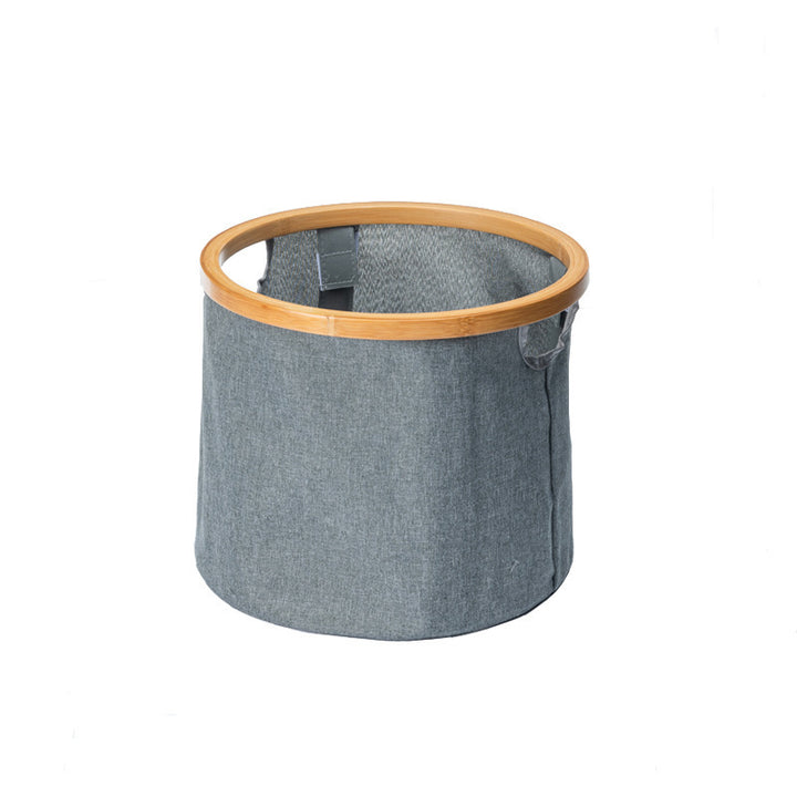 Storage basket with sturdy bamboo lid Kalsten