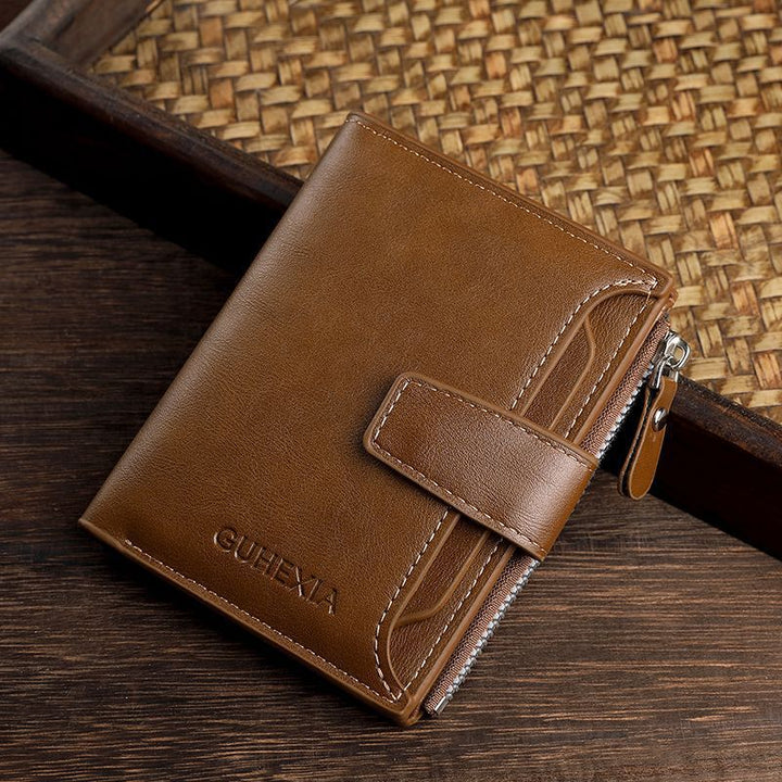 Zippered Leather Card Holder