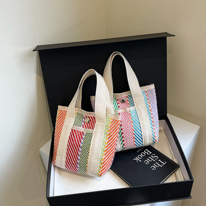 WoColorful Woven Beach Tote Bag Kalsten