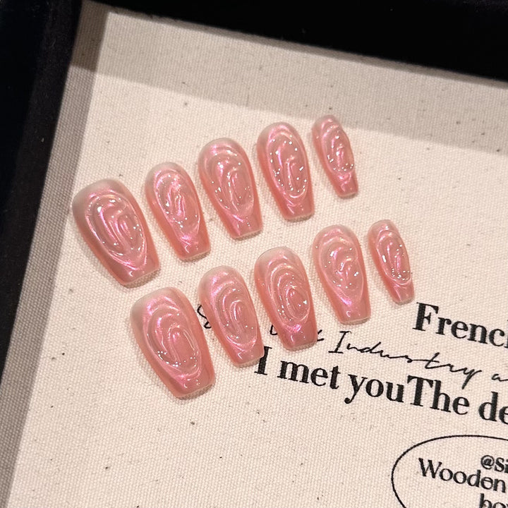 Glossy French Tip Press-On Nails