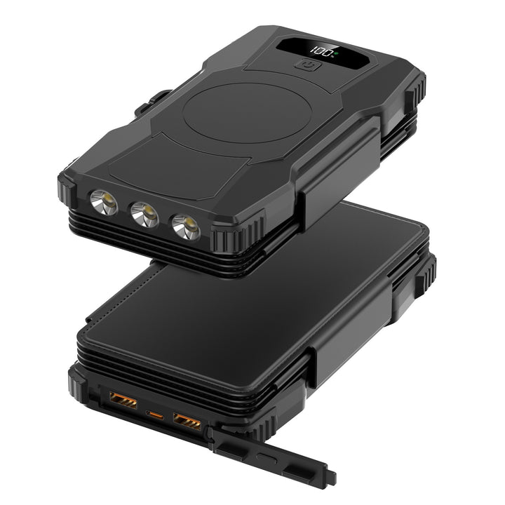 Power bank with solar charging and LED lights Kalsten
