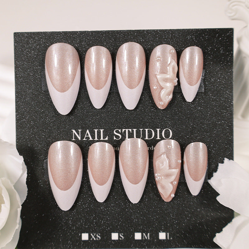 Artificial Nail Set with elegant tips and romantic accents Kalsten