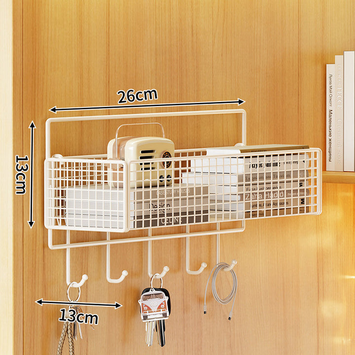 Wall-Mounted Metal Mesh Storage Basket