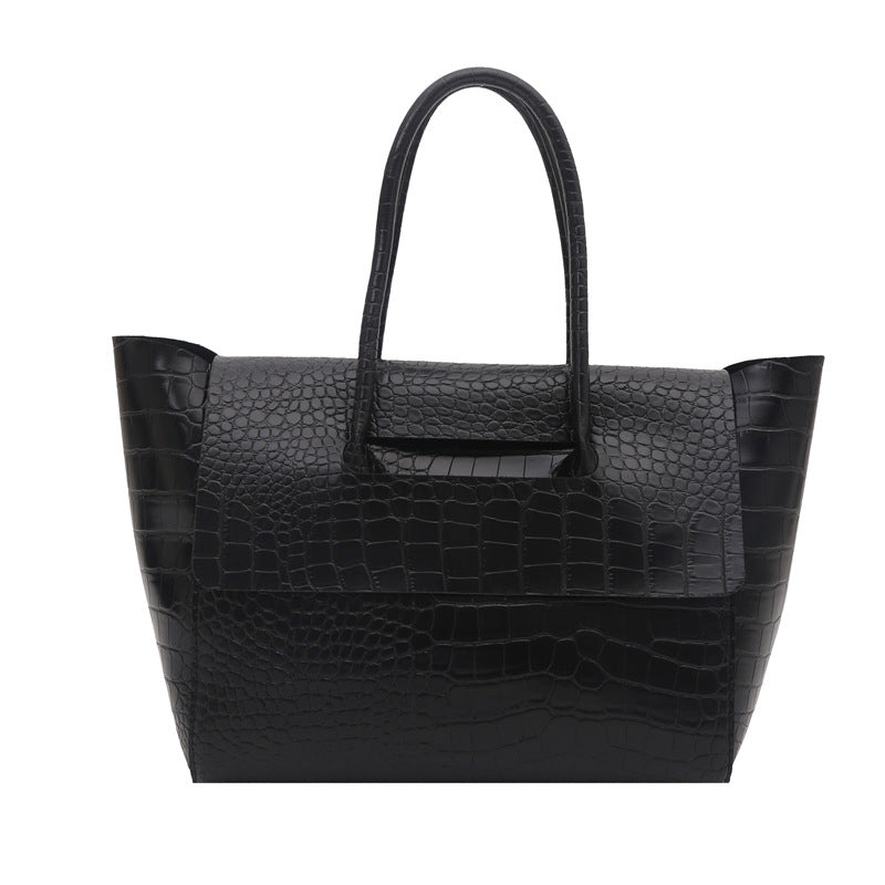WoCrocodile Textured Structured Handbag Kalsten