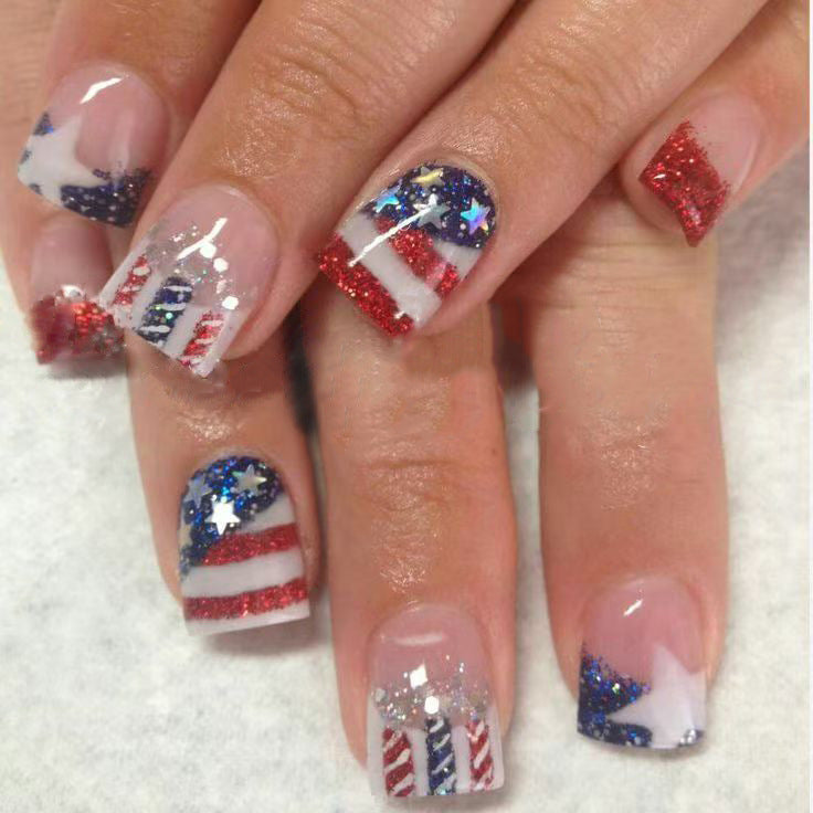 Patriotic Themed Press-On Nail Set Kalsten