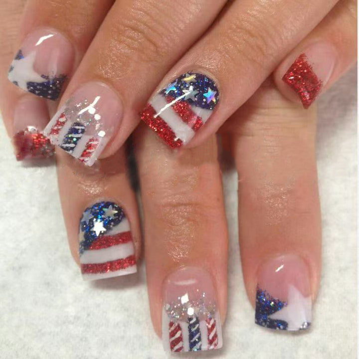 Patriotic Themed Press-On Nail Set Kalsten