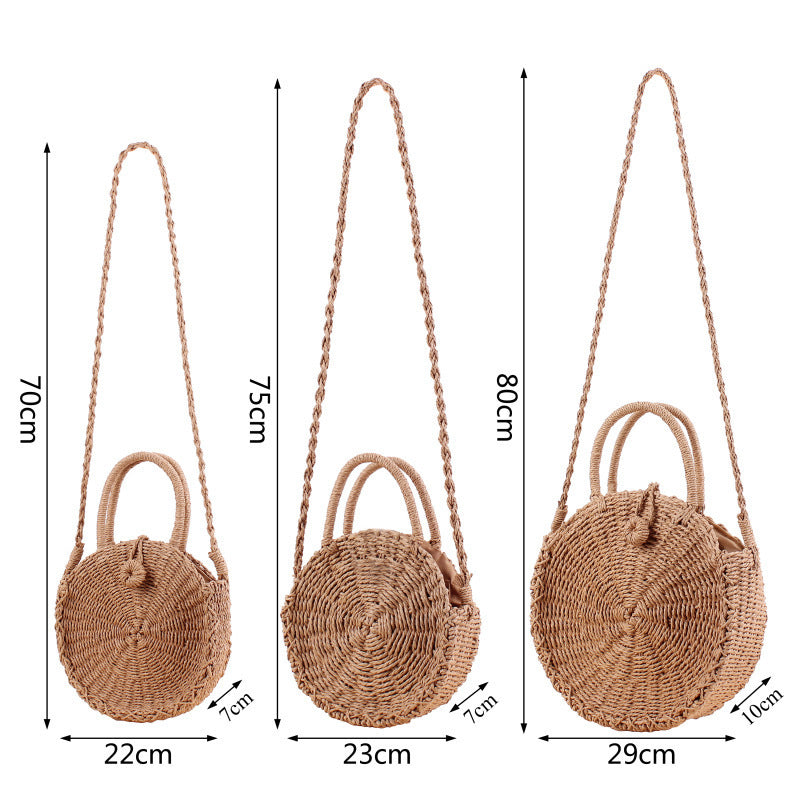 Hand-knotted shoulder bag in round design Kalsten