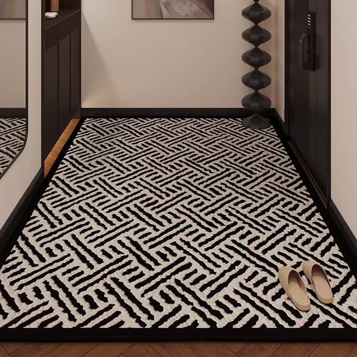 Textured Geometric Area Rug