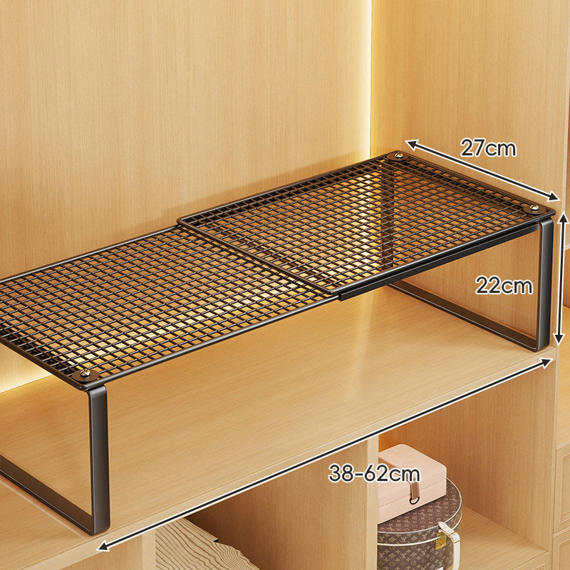 Adjustable Expandable Mesh Closet Shelf Riser with Sturdy U-Leg Support