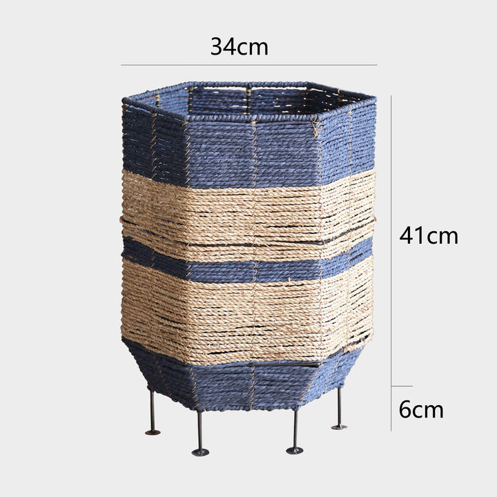 Stylish laundry basket made of rattan with metal legs Kalsten