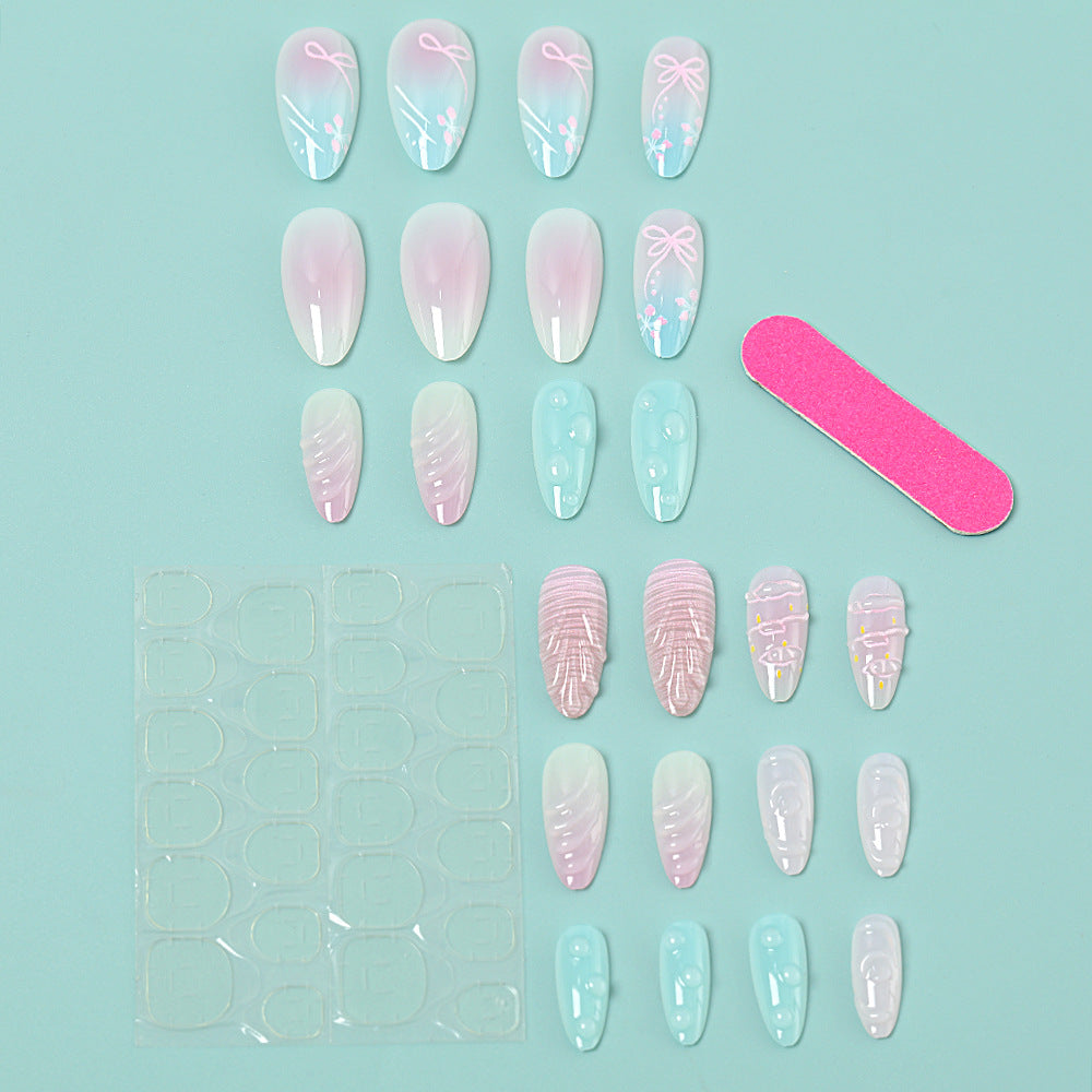 Artificial Nails Set with elegant floral and pastel designs Kalsten