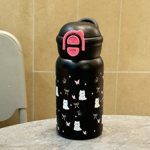 Women's insulated drinking bottle with secure pressure closure and playful animal design Kalsten