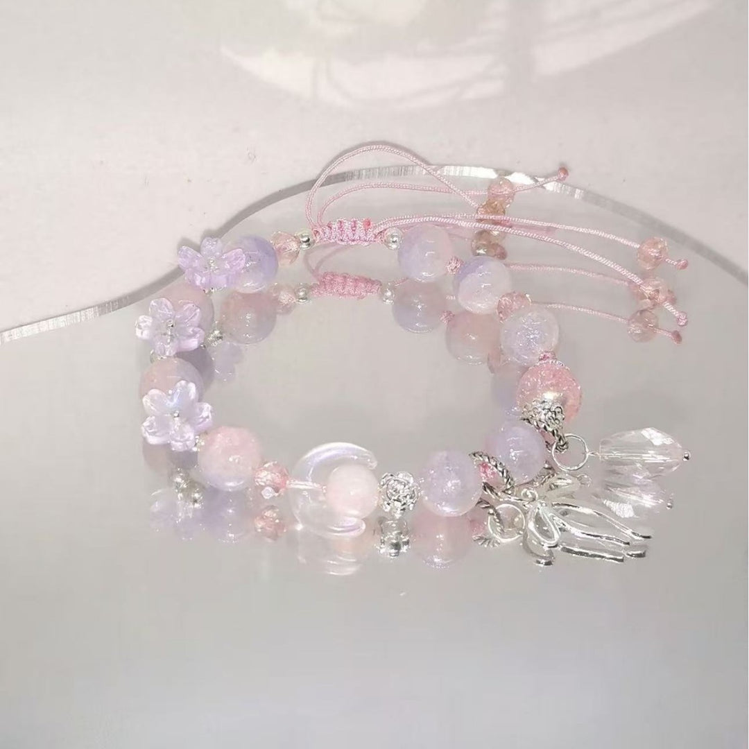 Handmade Floral Bead Charm Bracelet Kalsten
