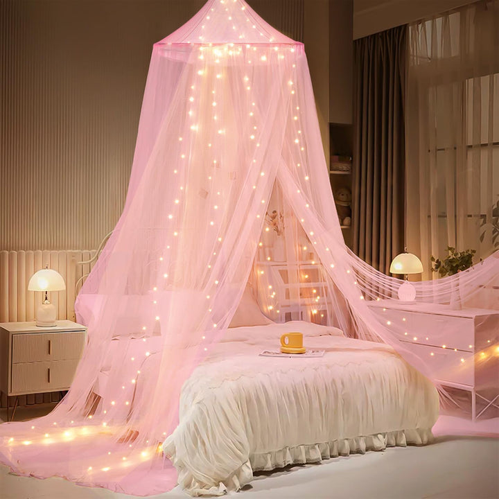Enchanting Canopy Bed Tent with LED Lights Kalsten