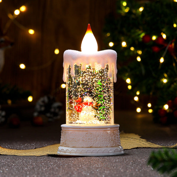 LED Illuminated Snow Globe Candle Decoration Kalsten