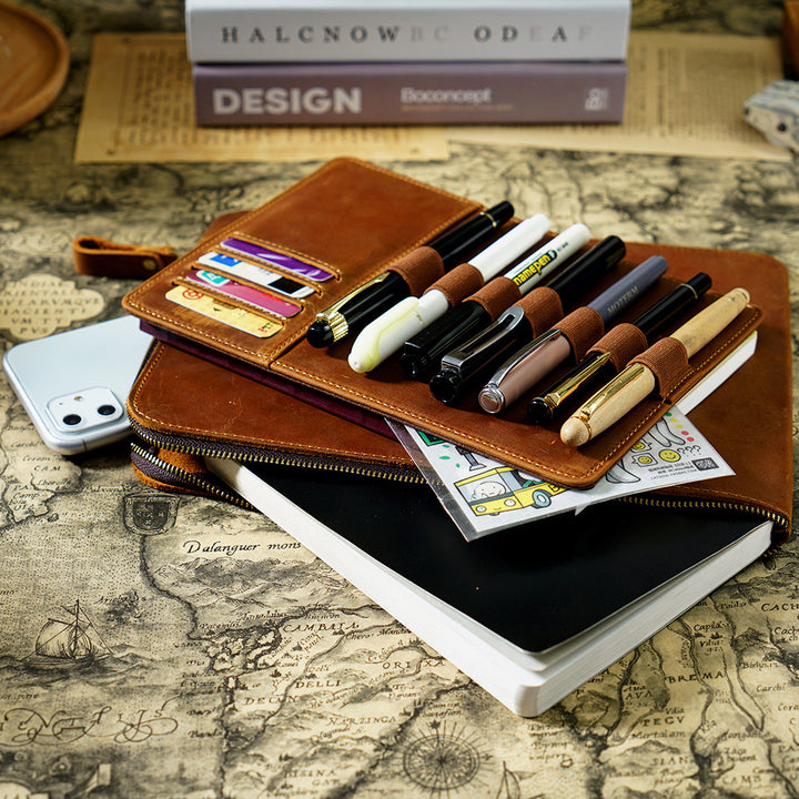 Leather Pen Organizer