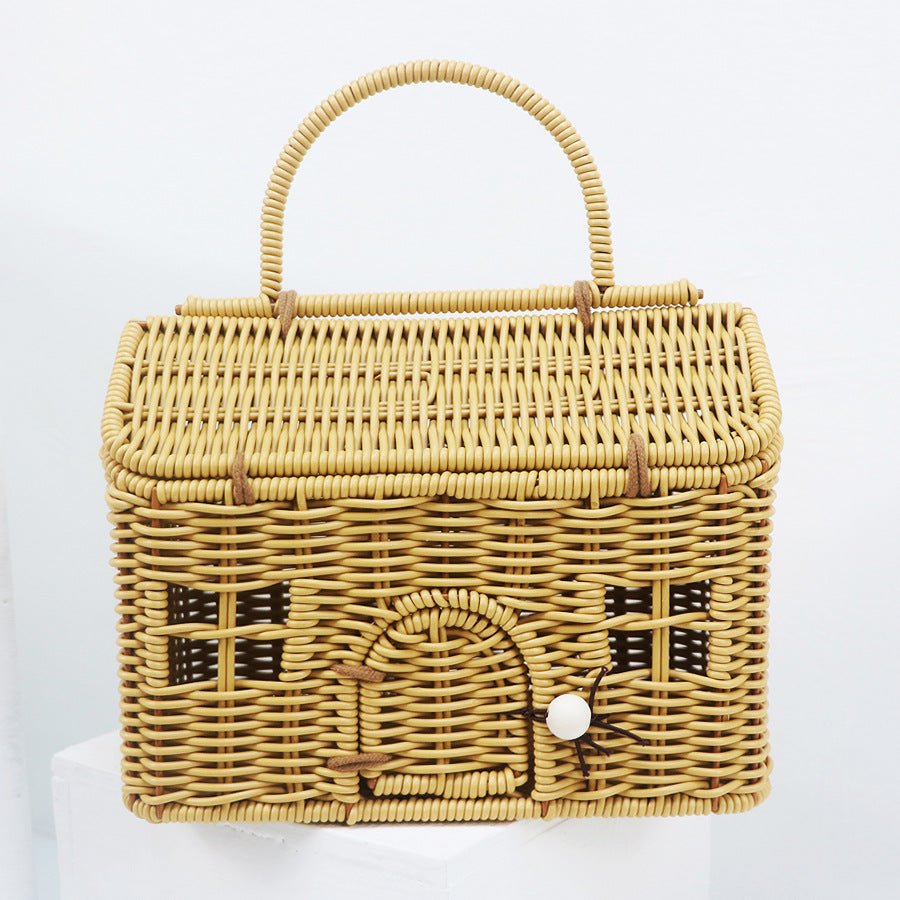 Handcrafted storage basket in the house design Kalsten
