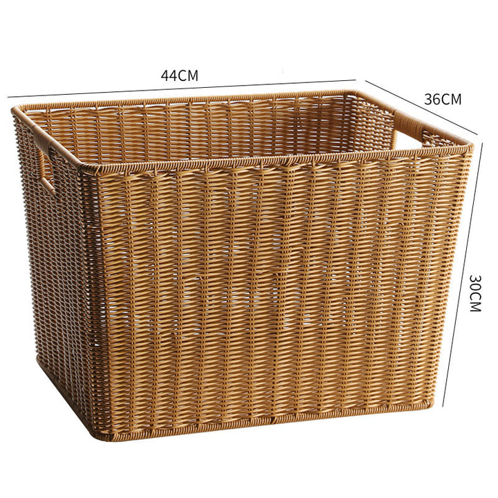 Rectangular Woven Storage Bin with Ergonomic Handles Kalsten