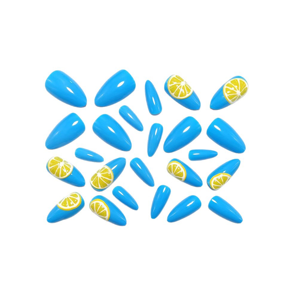 Artificial nails in fresh lemon design Kalsten