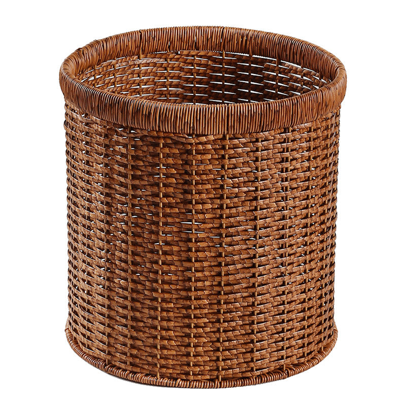 Handcrafted Natural Wicker Storage Bin Kalsten