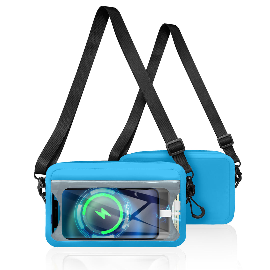 Waterproof shoulder bag with transparent smartphone case Kalsten