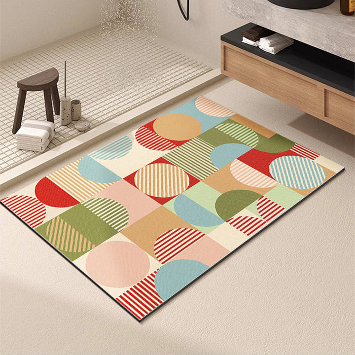 Geometric Patterned Bath Mat Kalsten