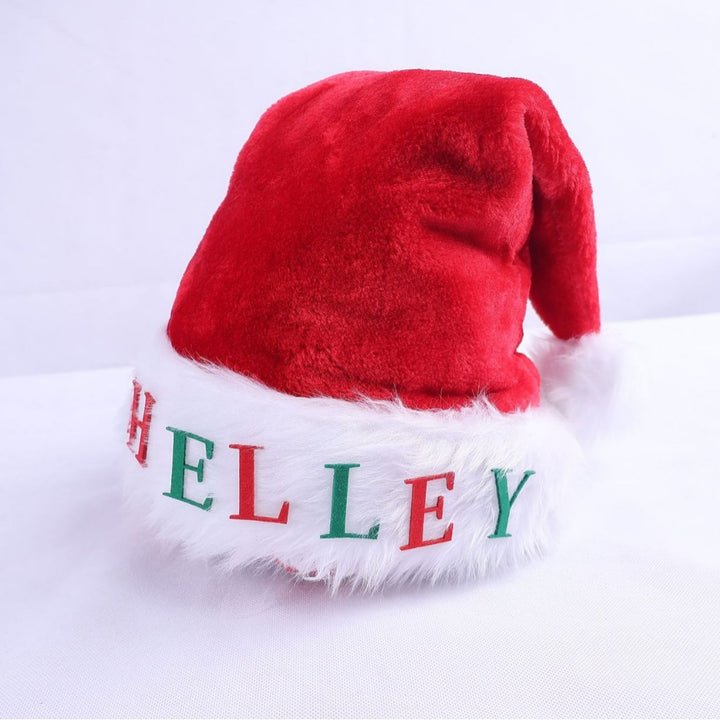 Christmas hat with lights and appliqués