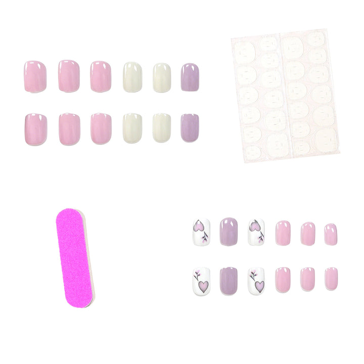 Artistic Heart-Design Nail Art Enhancements Kalsten