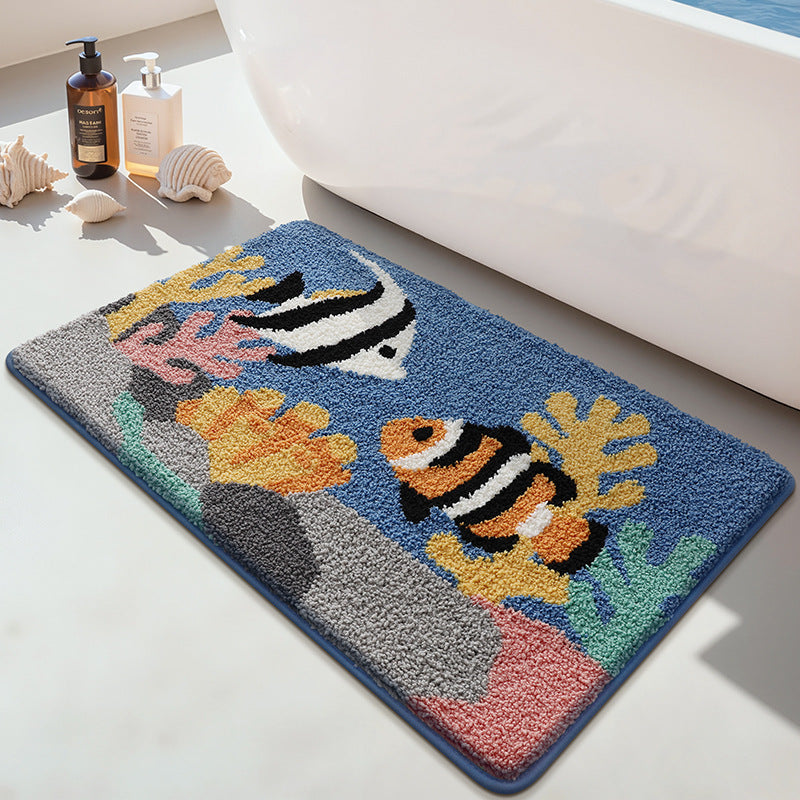 Playful Dog-Themed Bath Mat Kalsten
